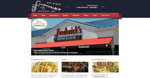 Frederick’s Wine and Dine (WordPress)